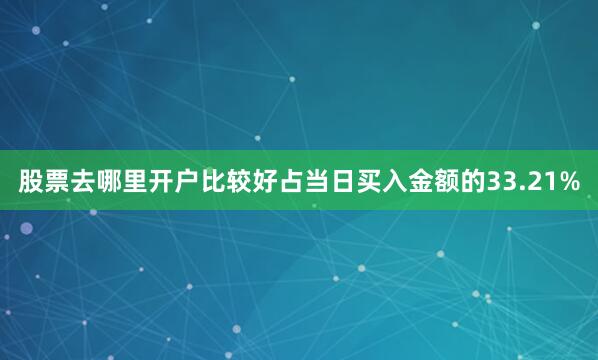 股票去哪里开户比较好占当日买入金额的33.21%
